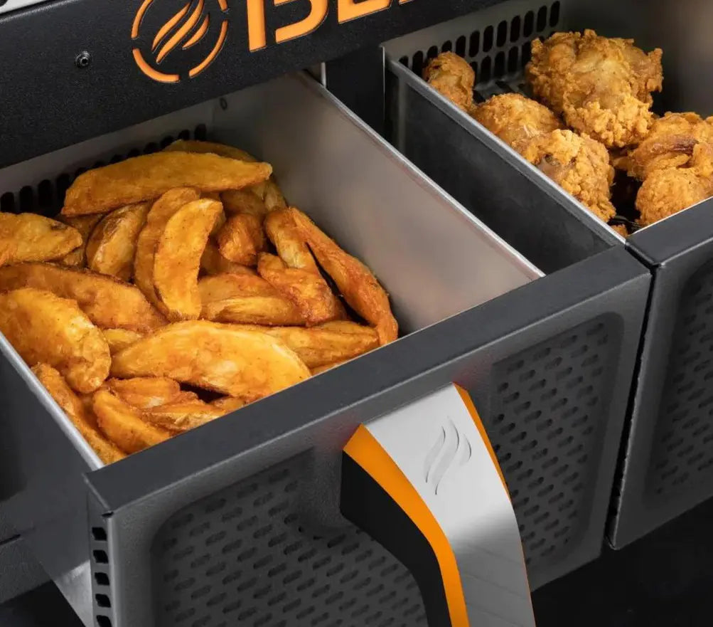 28-Inch 2-Burner Griddle with Electric Air Fryer and Hood