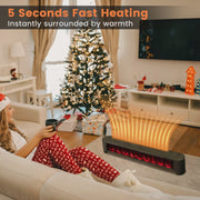 View Costway 1400W Electric Baseboard Heater Convection Space Heater with Realistic 3D Flame image 4