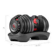 View Bowflex SelectTech 552 Adjustable Dumbbells Pair, 5-52.5 lbs, Space-Saving Home Gym Equipment image 3