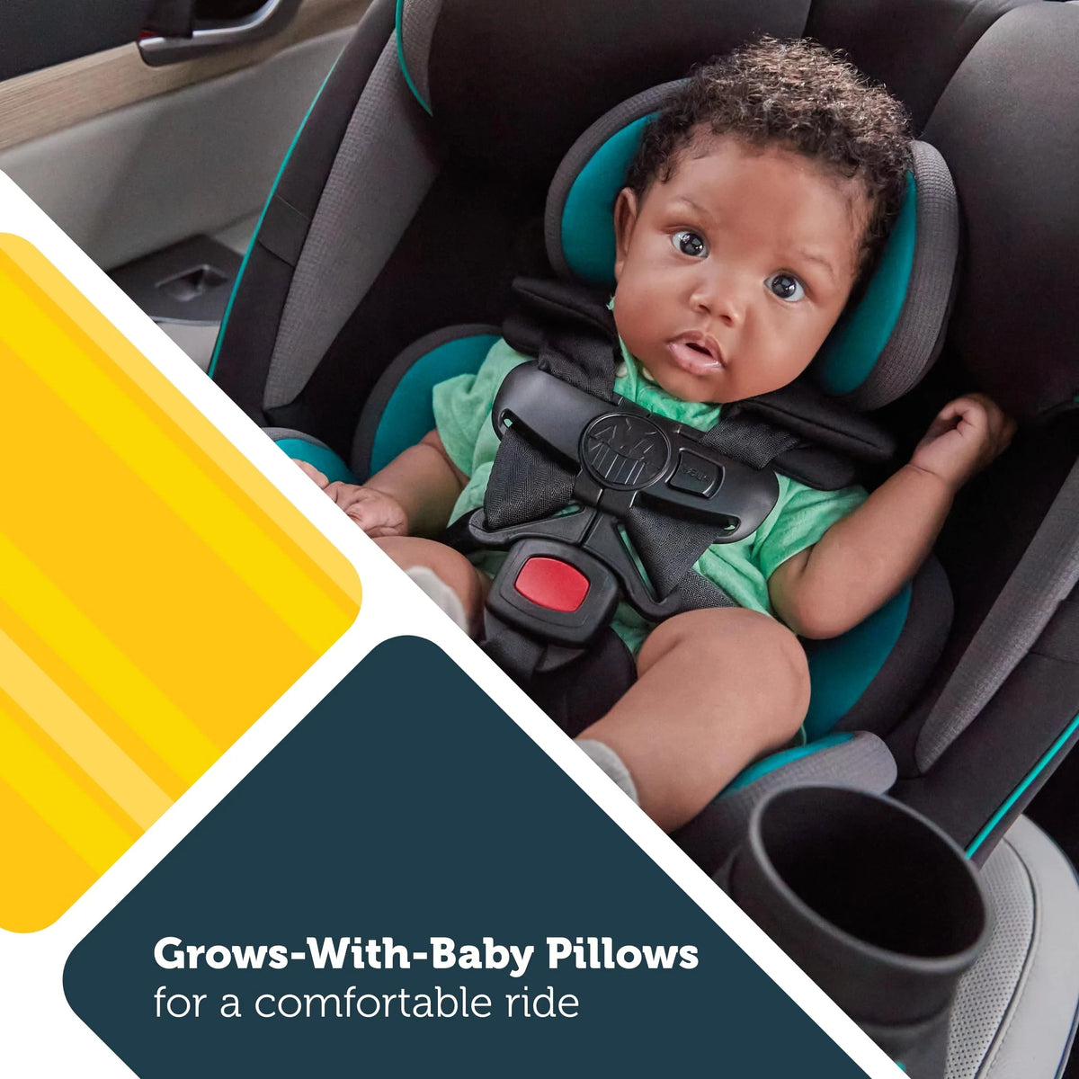 3-in-1 Slim Convertible Car Seat, All-in-One Infant Toddler Booster Seat, Rear & Forward Facing Child Safety Seat