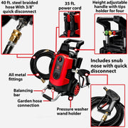 View Electric Pressure Washer 2.0, Powerful 1.4 GPM 2000 PSI Car Pressure Washer Sprayer, Snub Nose & Tip Attachment, Use,Car Soap, Patio Boat RV Motorcycle Car Garage Deck Adam's Polishes image 4