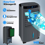 View KESSER Mobile Klimaanlage 4in1 Luftkühler – Air Cooler mit Fernbedienung & Timer, 10L Wassertank, Ionisator & Luftbefeuchter, Ventilator Klimagerät image 2