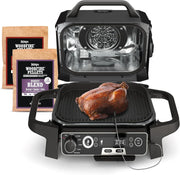 View 7-in-1 Multi-functional (Barbecue, Slow Roast, Bake, Air Fry, Dehydration, Grill, Smoking) | Portable and highly weather-resistant | Capable of cooking up to 6 steaks and 30 hot dogs | Includes wood pellet fuel image 3