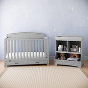 View 5-in-1 Convertible Baby Bed with Storage Drawers, White, Converts to Toddler Bed, Daybed and Full-Size Bed image 2