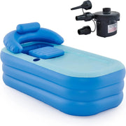View Inflatable Adult Bath Tub, Free-Standing Blow Up Bathtub with Foldable Portable Feature for Adult Spa with Electric Air Pump (High-Density PVC) image 2