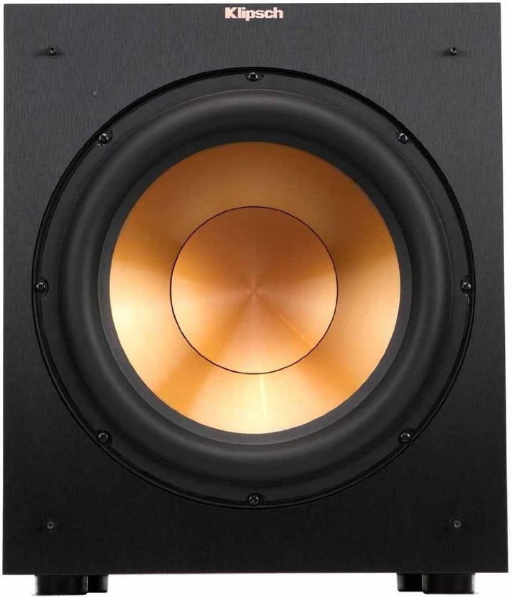 12-Inch Powered Subwoofer, 400W Digital Power, Front-Firing Copper-Spun Driver, Deep Bass Home Theater Subwoofer, Black