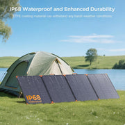 View 350-watt portable solar panel, suitable for power stations, hurricane emergency supplies, 43-volt foldable solar charger (25% efficient, IP68 waterproof rating, 4 reinforced stands, suitable for camping and RV travel) image 4