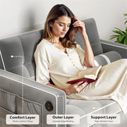 View 3-in-1 Convertible Sleeper Sofa Bed image 6