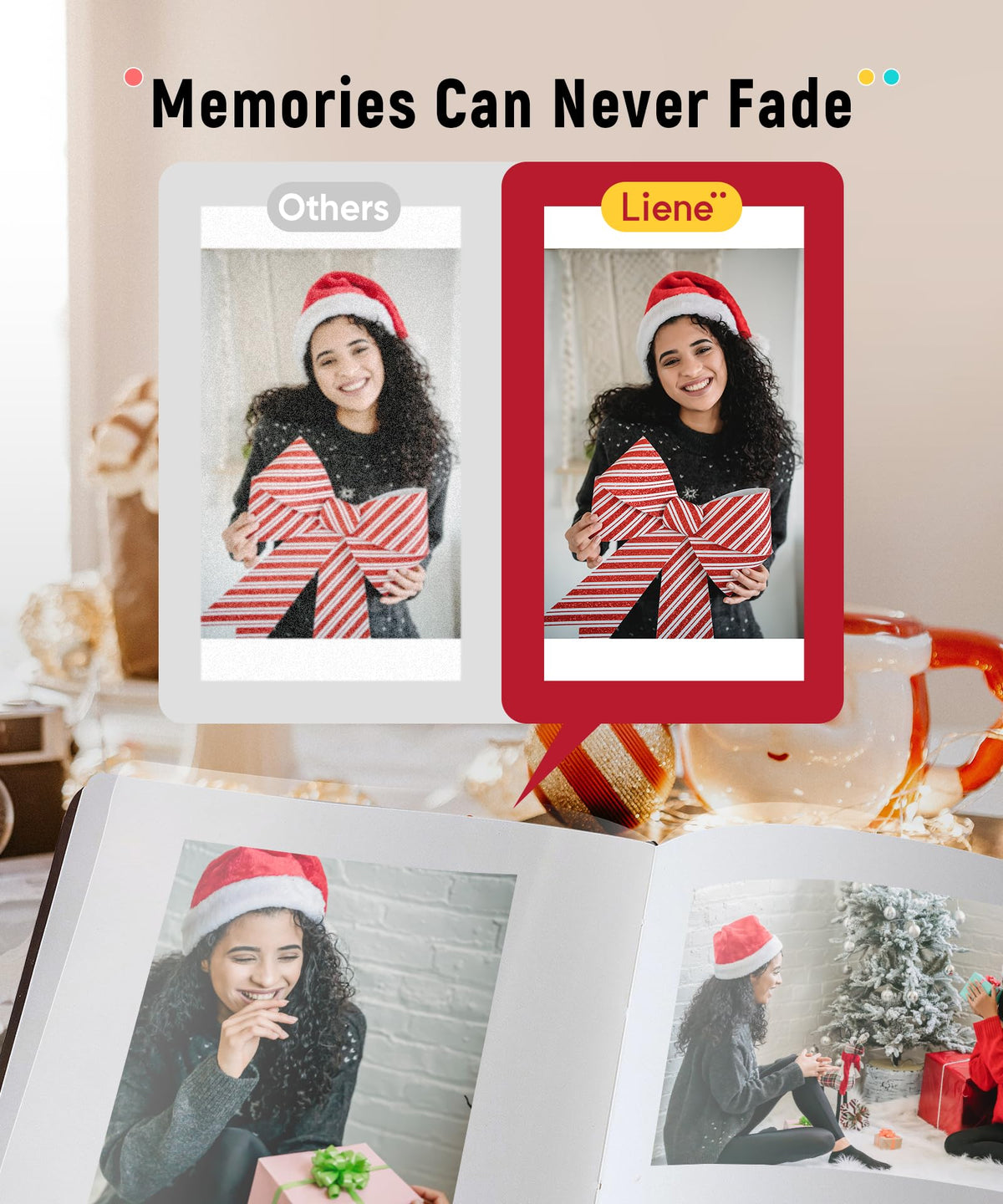 46-Photo Printer with Wi-Fi, 100 Sheets, Thermal Dye-Sublimation, Compatible with iPhone and Android