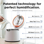 View Carepod 31S Stainless Steel Humidifier, 1Gal/4L, Quiet, Filter-Free image 2