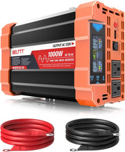 View 2000W Pure Sine Wave Inverter, Car Power Inverter 12V to 120V AC Converter for RV, Truck, Solar, Outdoor with Dual AC and 20A Socket, 5V 2.1A USB, Surge 4000W, Hardwire Port, Remote Controller image 1