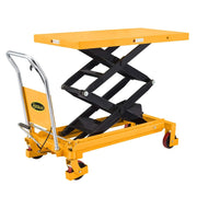 View Hydraulic Lift Table Cart – 770 lbs Capacity, 51" Max Height, Double Scissor Lift with Safety Guard & 4 Wheels image 2