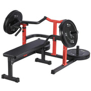 View Chest Press Machine, 1050LBS Capacity, Independent Converging Arms, Weight Bench Press with Adjustable Flat Bench for Upper Body Workouts, Red image 1
