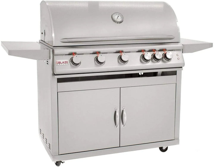 Blaze Freestanding Grill with Lights (BLZ-5LTE2-LP-BLZ-5-CART), 40-inch, Propane Gas