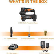View 20V MAX Cordless Multi-Function Air Pump Inflator (1 x 2.0aH Battery and 1 x Charger Included) - Black image 2