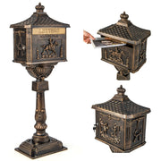 View Cast Aluminum Mailbox with Post image 4