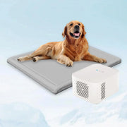 View Pet Bed Cooling System, Consistent Warm and Cold Water Pad, No Electric Shock or Chemical Gel Needed, Machine Washable Bed, Ideal for Home and Crates (Cooling & Heating Green, 41" x 28") image 1