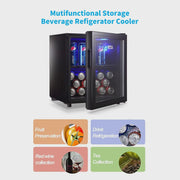 View 62-Can Beverage Cooler and Refrigerator, Small Mini Fridge for Home, Office or Bar with Glass Door and Adjustable Removable Shelves Perfect for... image 2