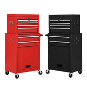 View 2-Piece 6-Drawer Rolling Tool Chest – Toolbox Set of 2 image 3