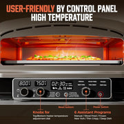 View BIG HORN 14" Electric Pizza Oven, Countertop, Stainless Steel image 4