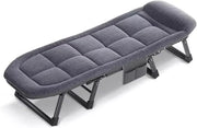 View Folding Camping Cot Adults Bed,Adult Folding Bed, Rollaway Bed with Mattress for Adults Queen, High Elastic Sponge Five Adjustable Angles Good Load Bearing, Folding Bed, for Home Outdoor image 1
