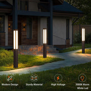View Pathway Lights, Landscape Path Light 71 Inches Outdoor Floor Lamp Modern Bollard Lighting High Voltage Walkway Driveway Light Aluminum IP54 Waterproof LED for Lawn Garden Patio Yard Decoration image 3