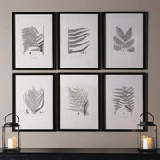 View MY SWANKY HOME Modern Set of 6 Black White Fern Prints Botanical Framed Monochrome 29 in image 2