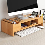View Floating TV Stand - Modern Furniture - Floating TV Stand with Drawers - Wooden Wall-mounted Cabinet Unit with Drawers - Double-layer Computer and TV Space Organizer台 image 3