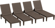 View Outdoor Chaise Lounge Chair Set of 2 for Patio Poolside, Waterproof & Adjustable & Easy Assembly Sun Lounger for Outside Deck, Pool, Beach, Black image 1