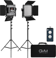 View 2 Pack LED Video Lighting Kits with APP Control, Bi-Color Variable 2300K~6800K with Digital Display Brightness of 10~100% for Video Photography, CRI97 TLCI97 Led Video Light Panel Barndoor image 1