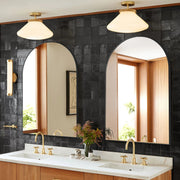 View 2 Pack 36x24 Inch Arched Bathroom Vanity Mirrors, Wall Mounted Decorative Mirrors for Bathroom and Bedroom image 4