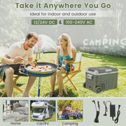 View Barara King Cooler, Car Fridge, Portable Outdoor Cooler,12 Volt Car Refrigerator Portable Car Fridge with Adjustable Range-35L image 2