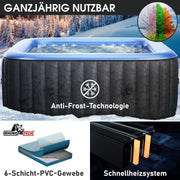 View BRAST Whirlpool aufblasbar MSpa | 4-8 Personen | viele Modelle rund und eckig | Ø 125-224cm | In-Outdoor Pool | bis zu 144 Massagedüsen | inkl. image 6