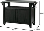 View Outdoor Rolling Table Cart for Food Prep, Storage, Bar & Grill, Dark Brown image 3