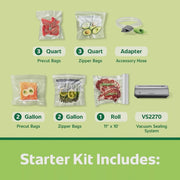 View FoodSaver 2195546 Preserve Vacuum Sealer, Special 14-Piece Starter Kit with Vacuum Seal Roll and Bags image 5