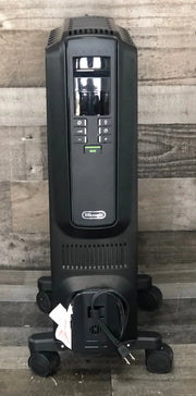View De'Longhi Oil Filled Radiator Space Heater, Quiet 1500W, Adjustable Thermostat, 3 Heat Settings, Timer, Energy Saving, Safety Features, White, Dragon TRD40615EBKCA, Black image 3