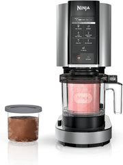 View 7-in-1 Ice Cream Maker with 2 Pint Containers and Lids, Compact, Silver image 1