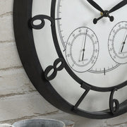 View 18" Bronze-Tone Outdoor Wall Clock, Weather-Resistant Plastic, Farmhouse Style image 4