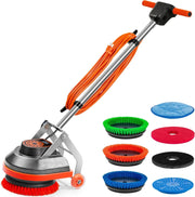 View Commercial Floor Scrubber Machine with Brushes and Pads, Heavy Duty Floor Buffer Polisher and Cleaner- Deep Cleaning Tile and Grout, Hardwood Floors and Carpets without Getting on Hands and Knees image 2