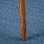 View 7-piece cherry wood dining set, teak surface / blue image 4