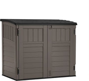 View 34 Cu. Ft. Horizontal Shed for Outdoor Storage w/Locking System, Stoney/Black image 3