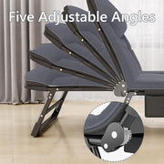 View Folding Camping Cot Adults Bed,Adult Folding Bed, Rollaway Bed with Mattress for Adults Queen, High Elastic Sponge Five Adjustable Angles Good Load Bearing, Folding Bed, for Home Outdoor image 3