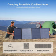 View 200 Watt Portable Solar Panel for Power Station,RV Essentials,200W 20V Foldable Solar Charger with Solar Cable,23.5% High Efficiency IP67 Waterproof 4 Kickstands for Camping RV Road Trip image 3