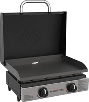 View 1813 Original 22” Tabletop Griddle with Hood and Stainless Steel Front Plate, Powder Coated Steel, Black image 4