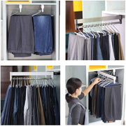 View Floor-Standing Solid Wood Rotating Coat Rack，Adjustable Steel Clothes Rail - Extendable 30-80cm Garment Organizer for Closet Storage, Heavy-Duty 25kg Load Capacity, Space-Saving Hanger Rack image 3