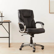 View High-back executive office chair, adjustable in height, tiltable, rotatable, uniform size, white/mustard color image 3