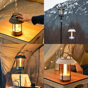 View Desk Lamp (Dark Gray) - A beautiful portable outdoor lamp, featuring 4 different lighting heads, equipped with a 6700 mAh rechargeable battery, with a brightness of up to 660 lumens, and featuring waterproof functionality. Suitable for Halloween deco image 4