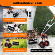 View 43cc 1.7HP Gas Powered Broom, 2 Stroke Power Sweeper Handheld Gasoline Power Broom Sweeping Machine for Garden Lawn Yard Sidewalk Driveway Turf Grass Cleaning, 600mm Nylon Brush Sweeping broom image 3
