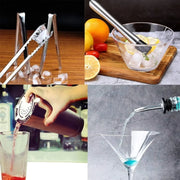 View 17pc Stainless Steel Cocktail Shaker Set Ice Strainer Clip Mixing Spoon Measure Cup Bar Tools Cocktail Set Can Opener Ice Shovel image 3