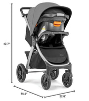 View A foldable baby carriage equipped with 35 zip-style long-lasting baby safety seats and a baby carriage set. | Chunsan / Black image 3